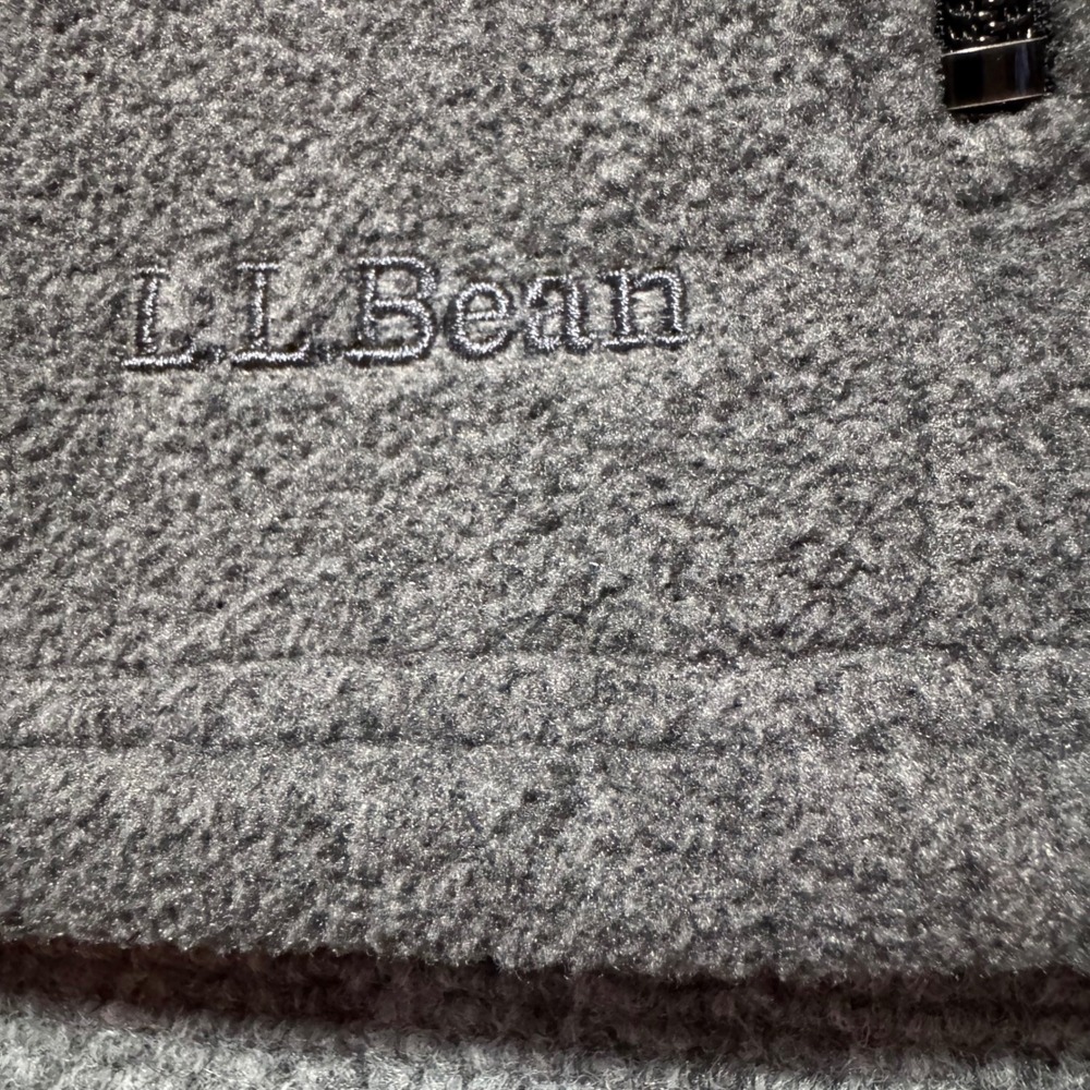 LL Bean Polartec Jacket 2X Women's Gray Fleece Full Zip Jacket Mock Neck - Picture 6 of 9